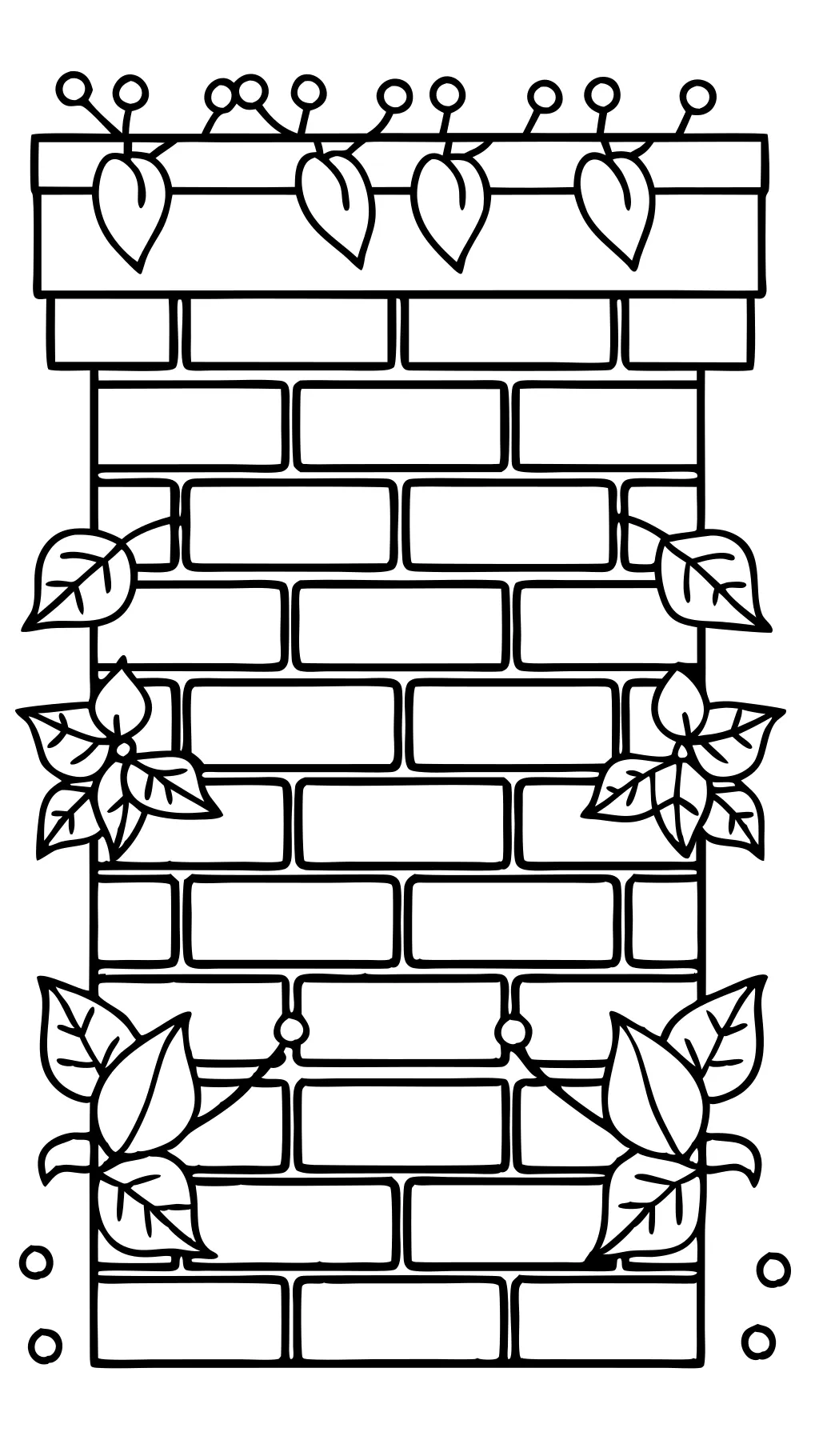 brick wall coloring page